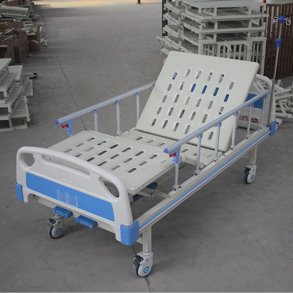 Chinese medical equipment factory 2 function manual hospital patient bed 2 crank clinic medical bed