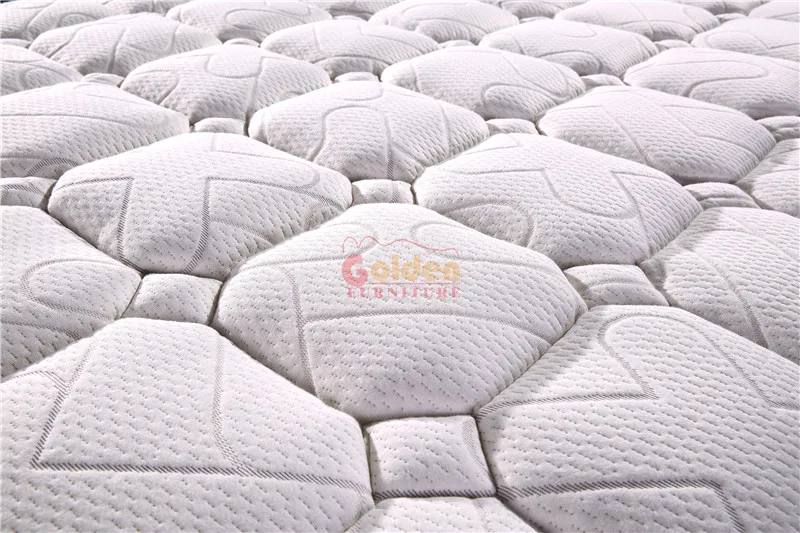 Hypo-allergenic knitted fabric coil mattress spring bed mattress pillow top natural latex mattress china