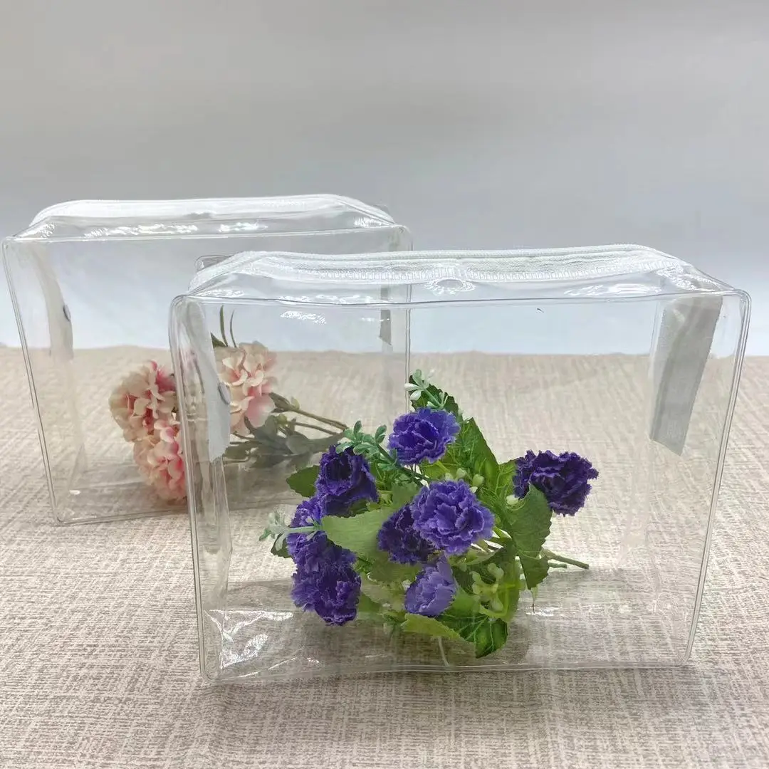 Custom washing waterproof toiletry bags clear pvc cosmetic bag with zipper makeup pouch bag