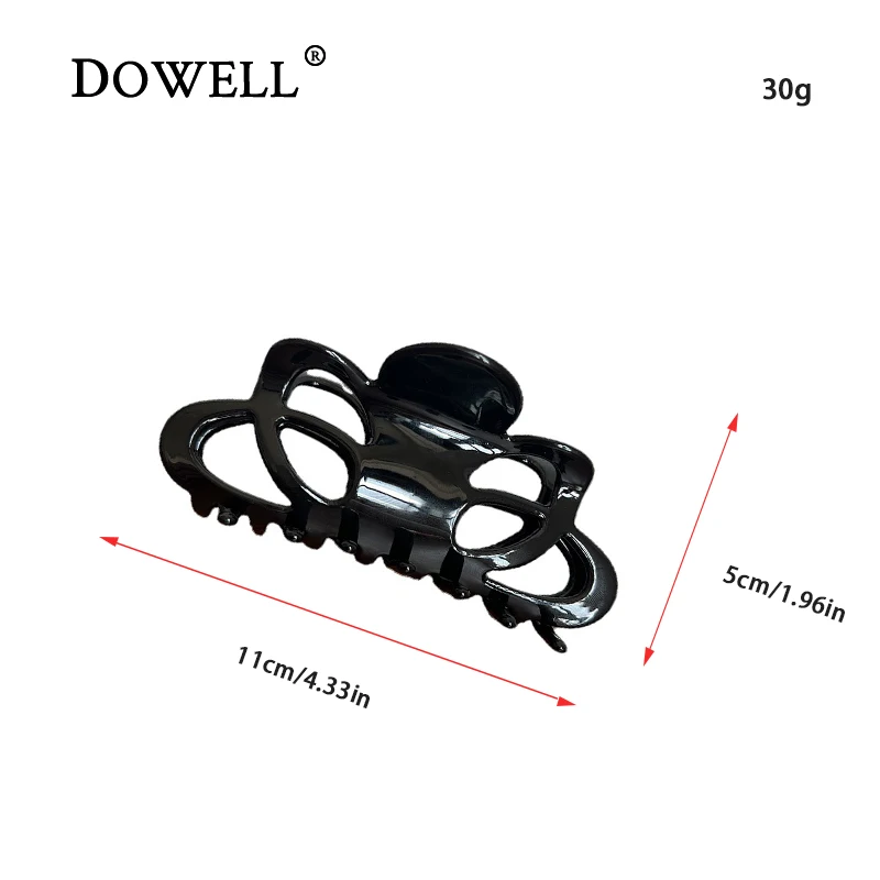 DOWELL wholesale french retro hollow hair accessories acetate large hair claw clips
