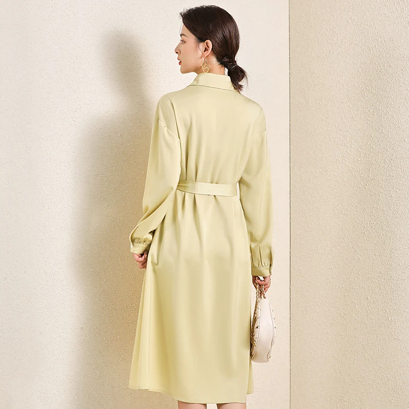 2022 Low MOQ OEM Clothing Manufacturers Custom midi shirt dress Causal Business Dress Long Blouse Latest Formal Dress for Woman