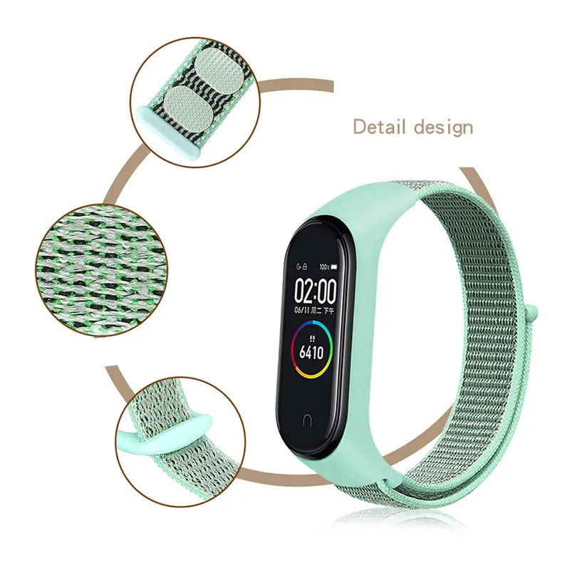 Xiaomi Mi Strap 4 Sports Watch Band Nylon Ring Replaceable Wristband Xiaomi Mi Strap 3 Smart Watch Nylon Strap