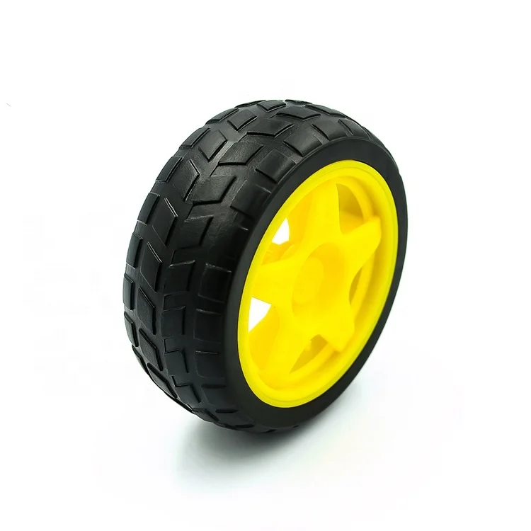 
New & Original 65MM rubber car tire DIY smart car electronic accessories Robot model Smart Car Wheel for Arduino 