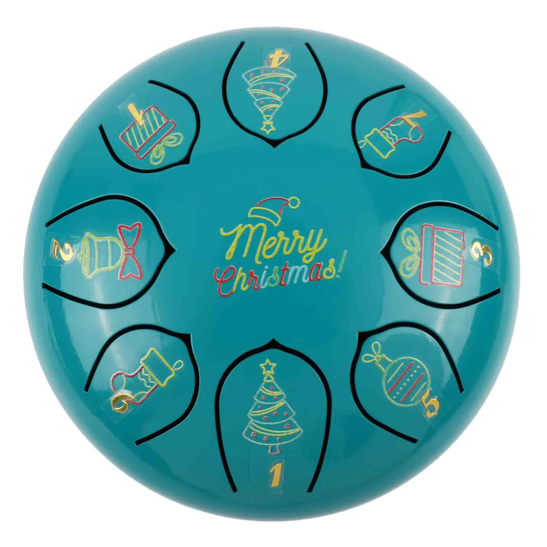 Рождественский стиль, высокое качество и низкая цена, светло-голубой, 6 дюймов, 8 языков, бак, ручная подставка, барабан для йоги, стальной барабан для языка