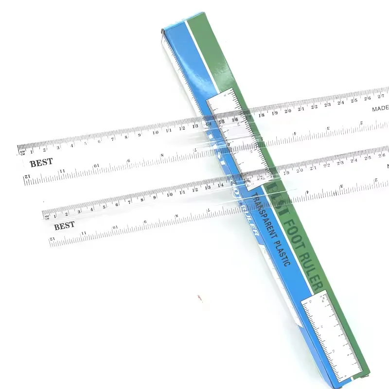 Promotional Custom Logo Printed Laser Cutting 15cm Straight Scale Ruler Acrylic Durablemetalr Ruler Set PVC Transoffice