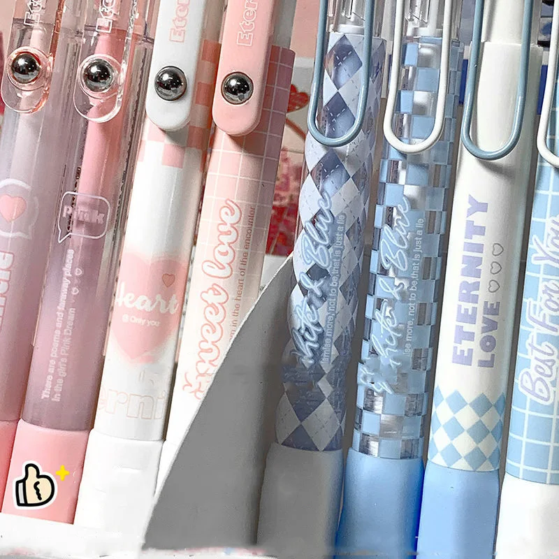 Low Price Wholesale  INS Style  Gel Ink Pens 0.5mm 4 pcs  Fine Point Black Color Pen Ink Pen Set