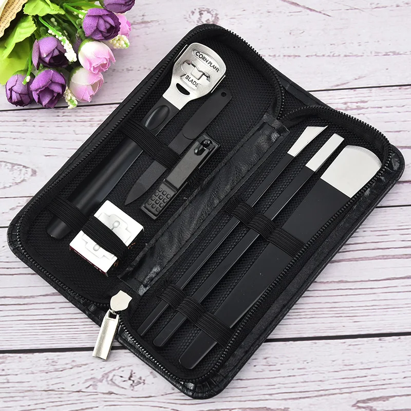 
Manufacturer wholesale portable travel manicure pedicure set private label nail tools high quality nail clipper cutter 