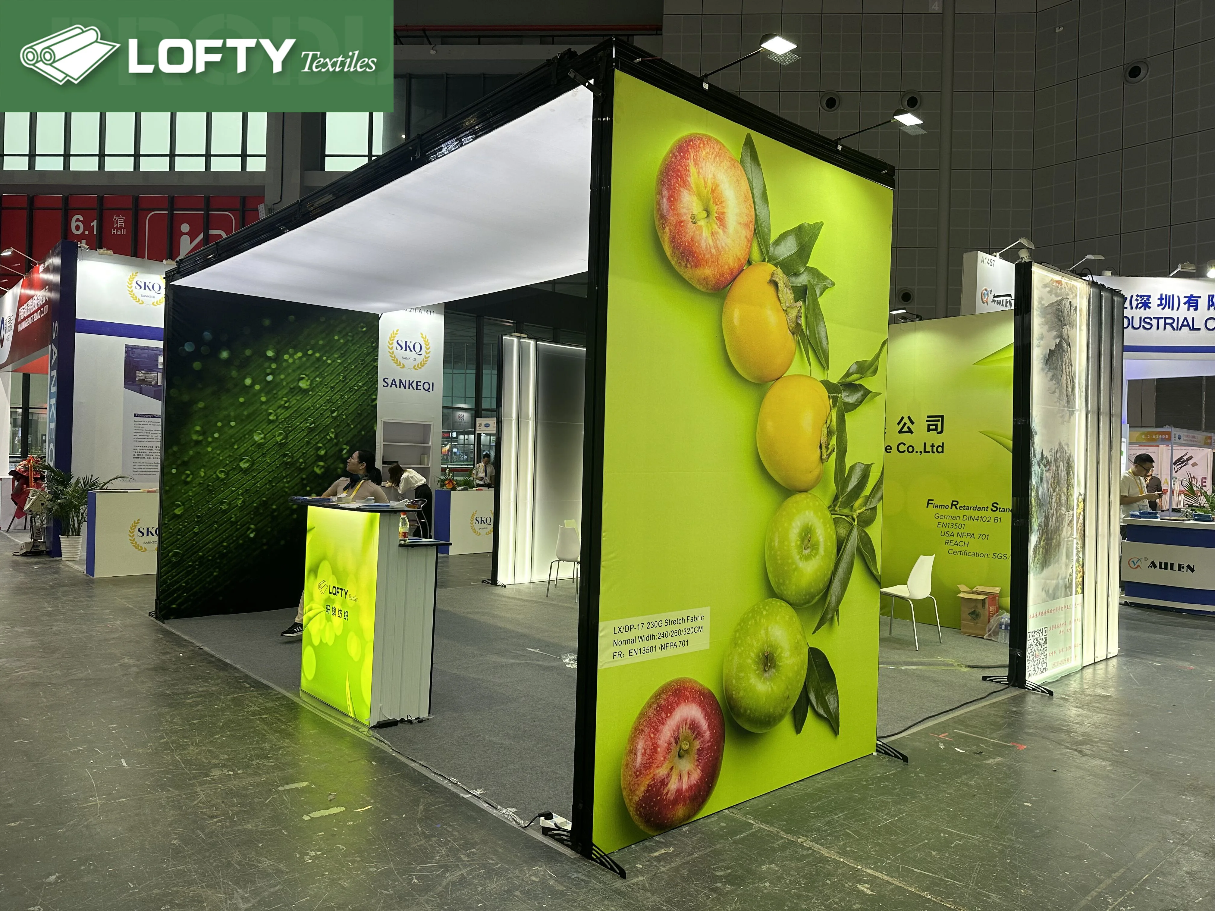 280gsm Dye sublimation spandex 4 way stretch fabric for advertising tension backdrops