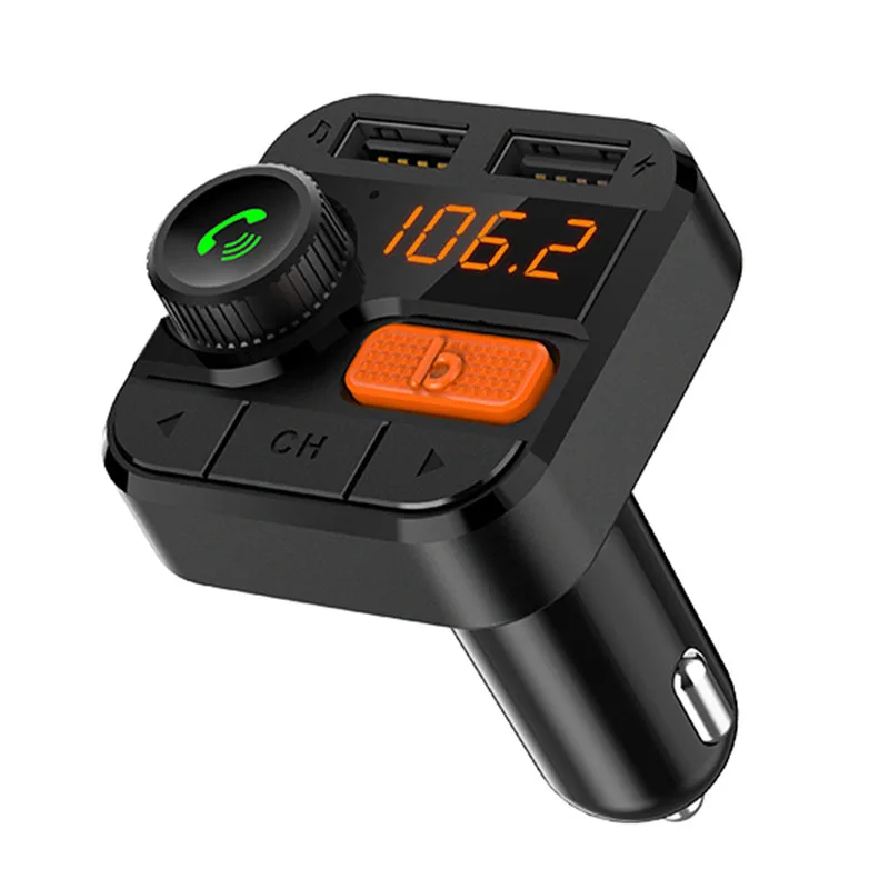 Classic style fm transmitters dual SUB charging at the same time QC3.0 quick charge car charger car mp3 player car kit