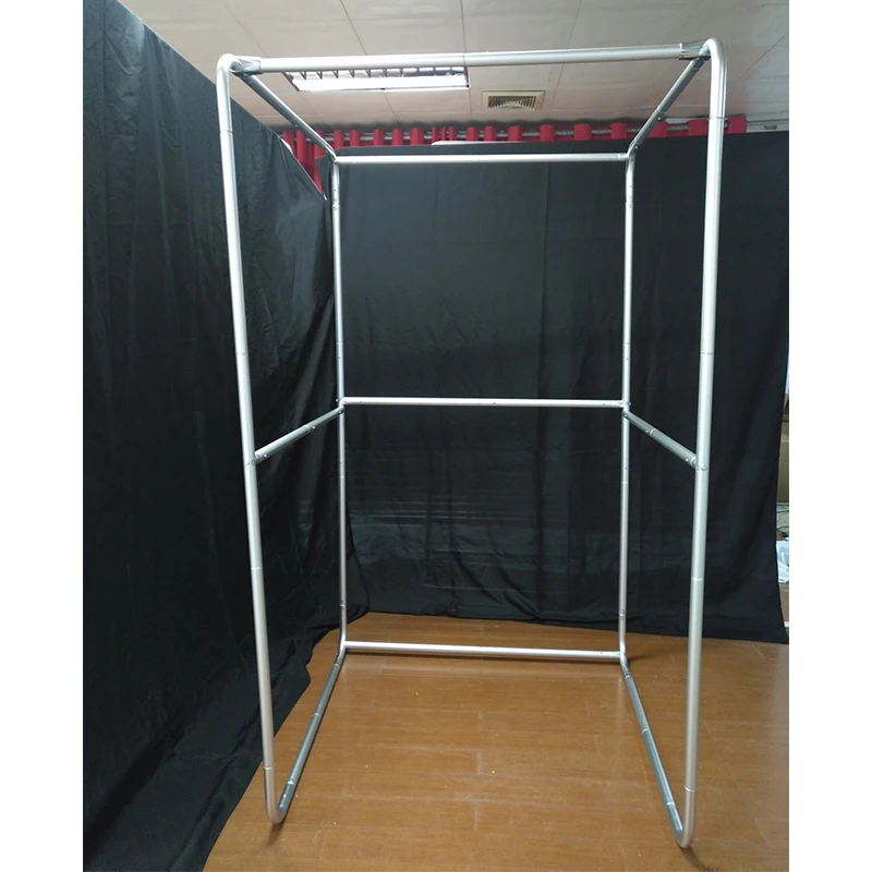 Custom Size Aluminum Tubes Trade Show Display Retail Clothing Shop Store Changing Dressing Room Portable Fitting Room