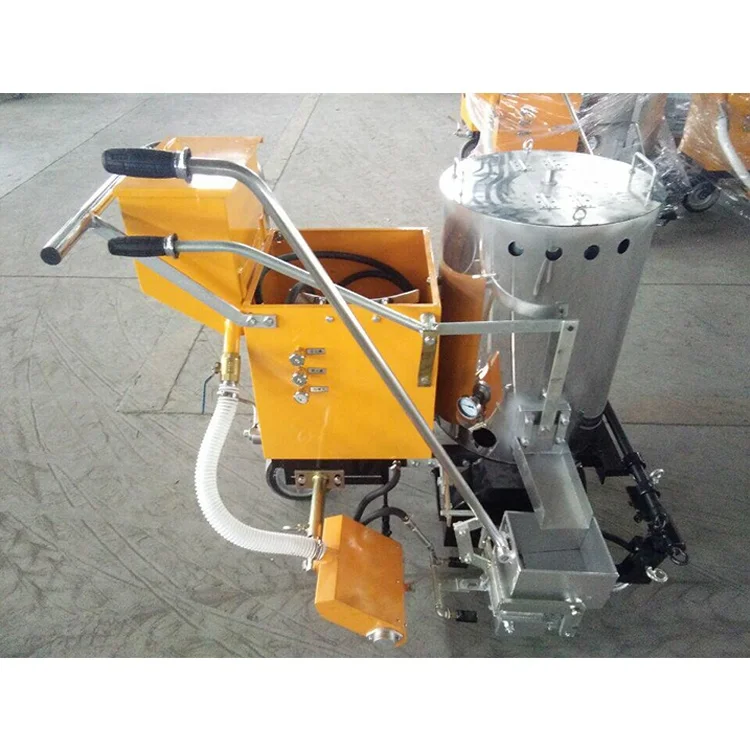 pre-heating road marking Machine with Double cylinder hydraulic hot melt kettle for paint line