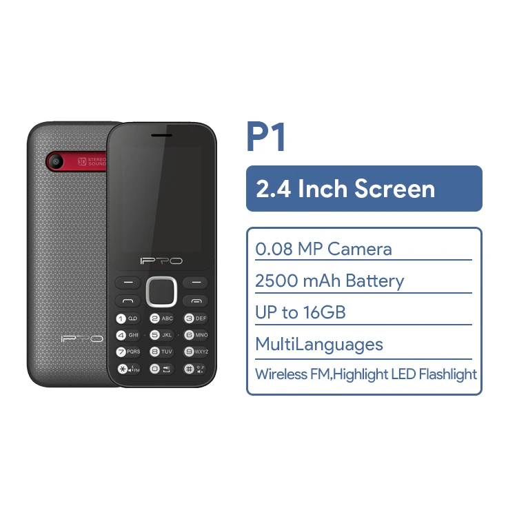 Лидер продаж, мобильный телефон 2,4 дюйма, 1400 мАч, Fm-радио, улучшенная Функция разблокировки клавиш, 2500 мАч, длительный срок службы батареи