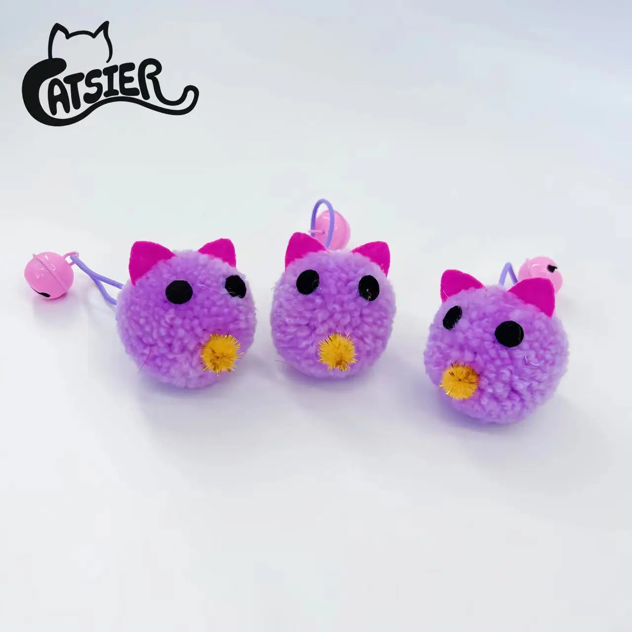 Оптовая продажа симпатичная игрушка для кошек в форме мышей с колокольчиком