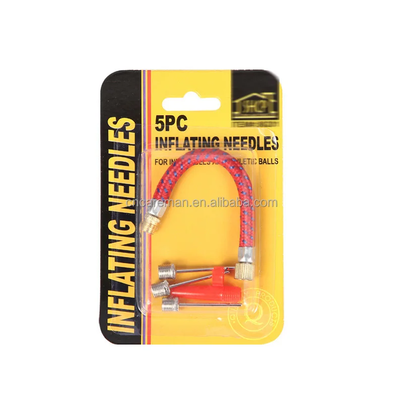 Blister Pack Football/Soccer/Basketball/Volleyball Inflating Needle Set, 3/5/6/15 pcs Ball Inflator Needles & Extension Hose Set
