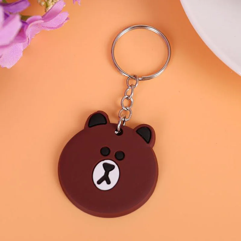 Custom design soft 2D rubber PVC key chain Hot sell Children cartoon plastic Manufacturers Wholesalers Logo
