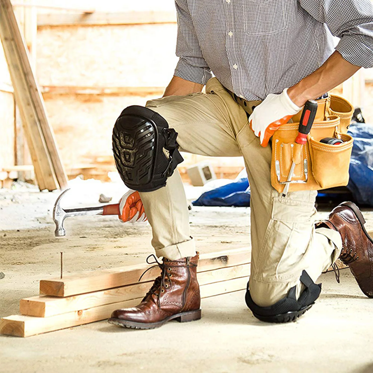 KSEIBI Heavy Duty Knee Pads Pro Grip Knee Protection Safety Tools