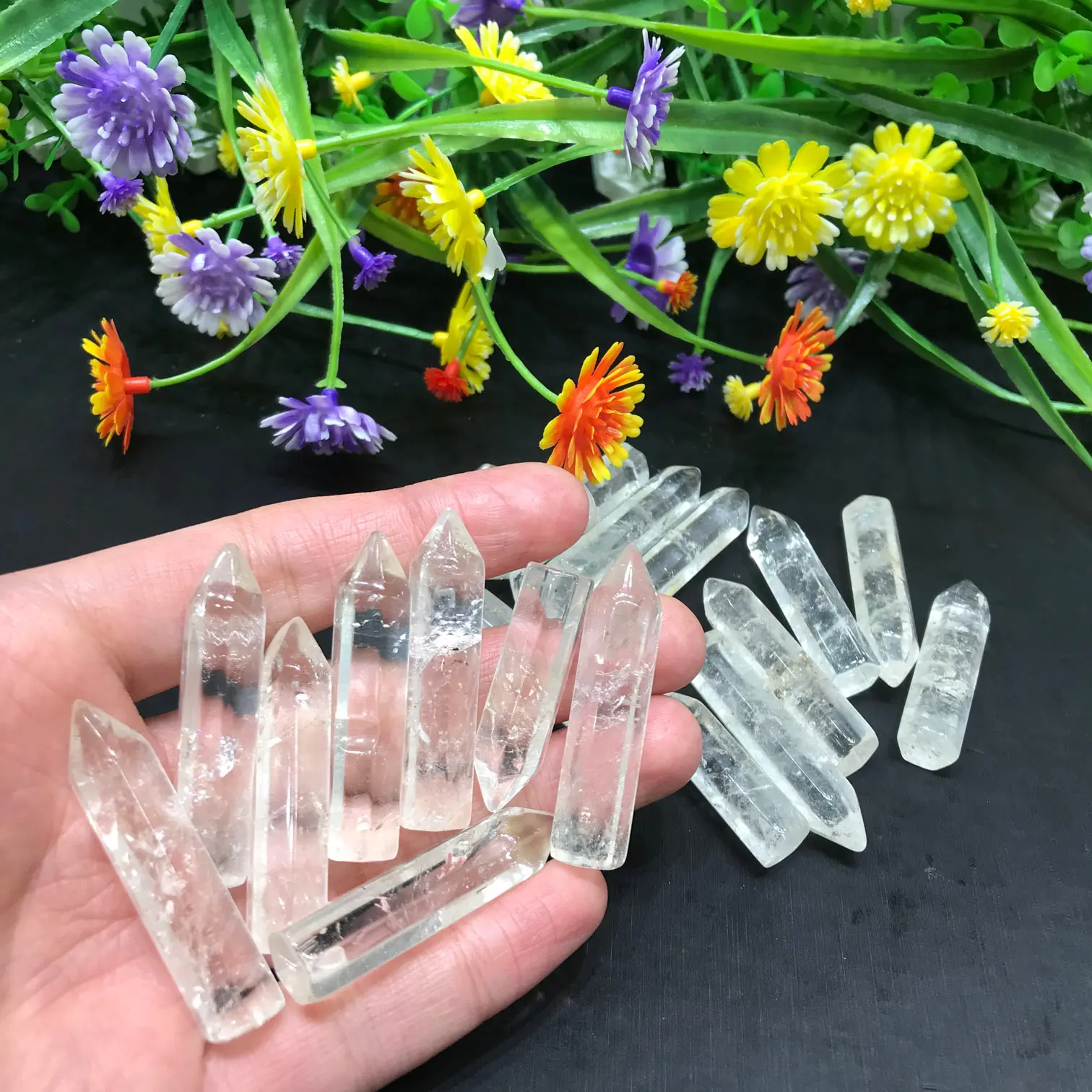 Natural High Quality Clear Quartz Crystal Tower Point For Pendant Decoration