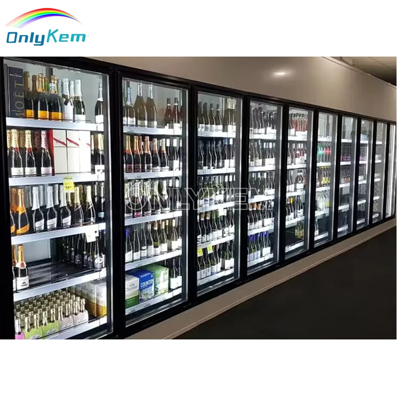 Commercial Walk in Cooler Display Glass Doors Display Walk in Freezer with glass door