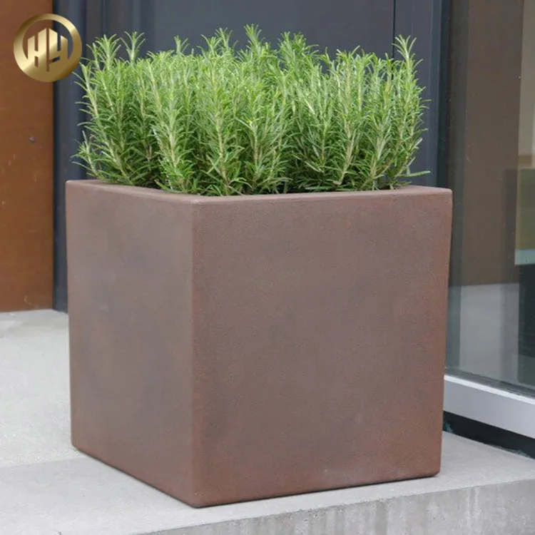 Garden Rectangular Powder Coating Decoration Simple Nursery Planter