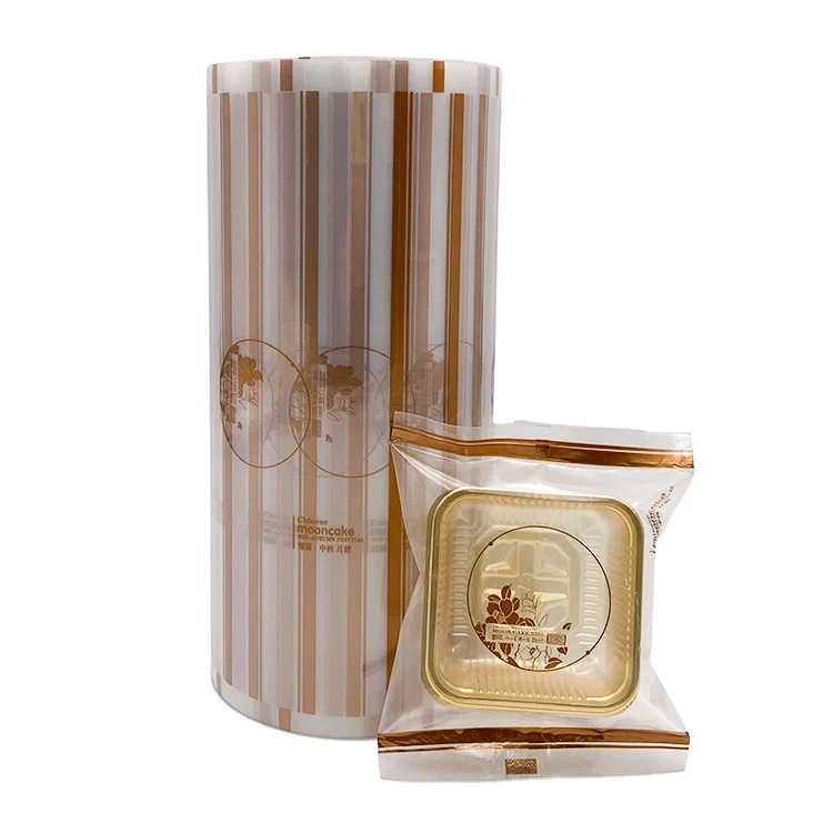 Eco-Friendly Soft OPP Flexible Plastic Roll BOPP Lamination Heat Seal Reel Snack Mooncake Food Packaging Customized