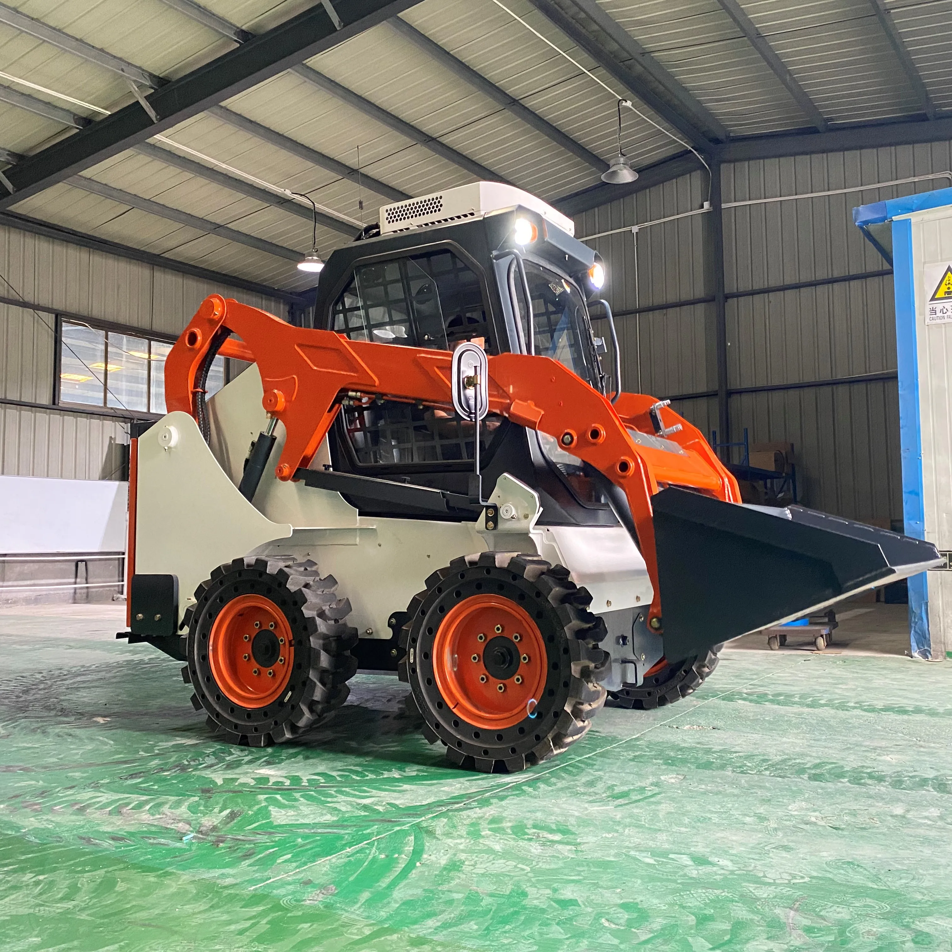 free shipping wheel type diesel skid steer loader small hydraulic skid steer loader