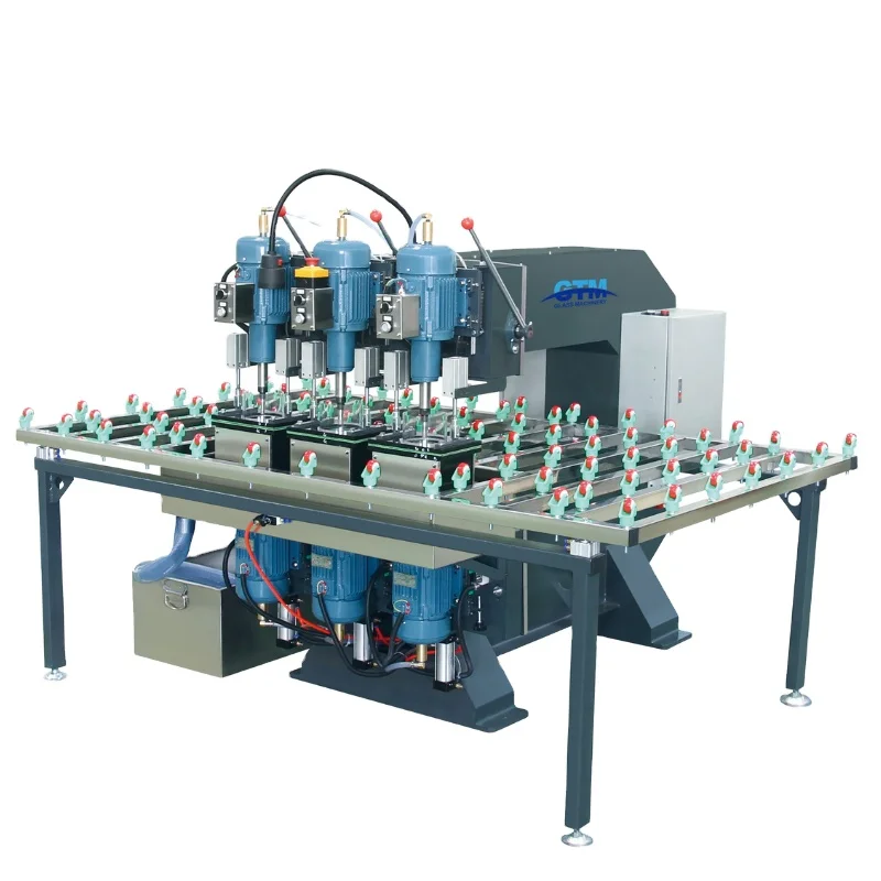 Horizontal diamond bit drilling glass machine for glass hole processing making