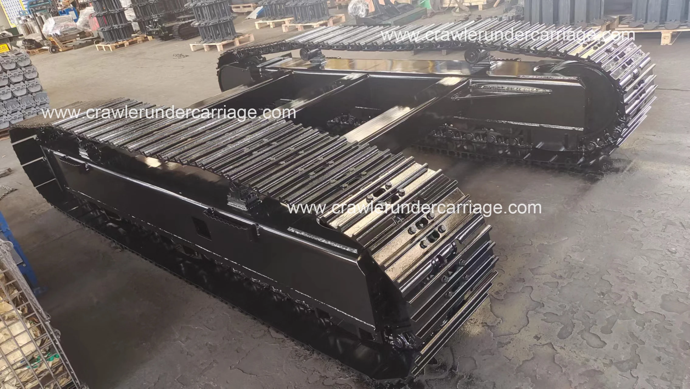 High Quality 30 tons load capacity of Steel Undercarriage with hydraulic motor for Heavy Construction Machinery Spare Parts