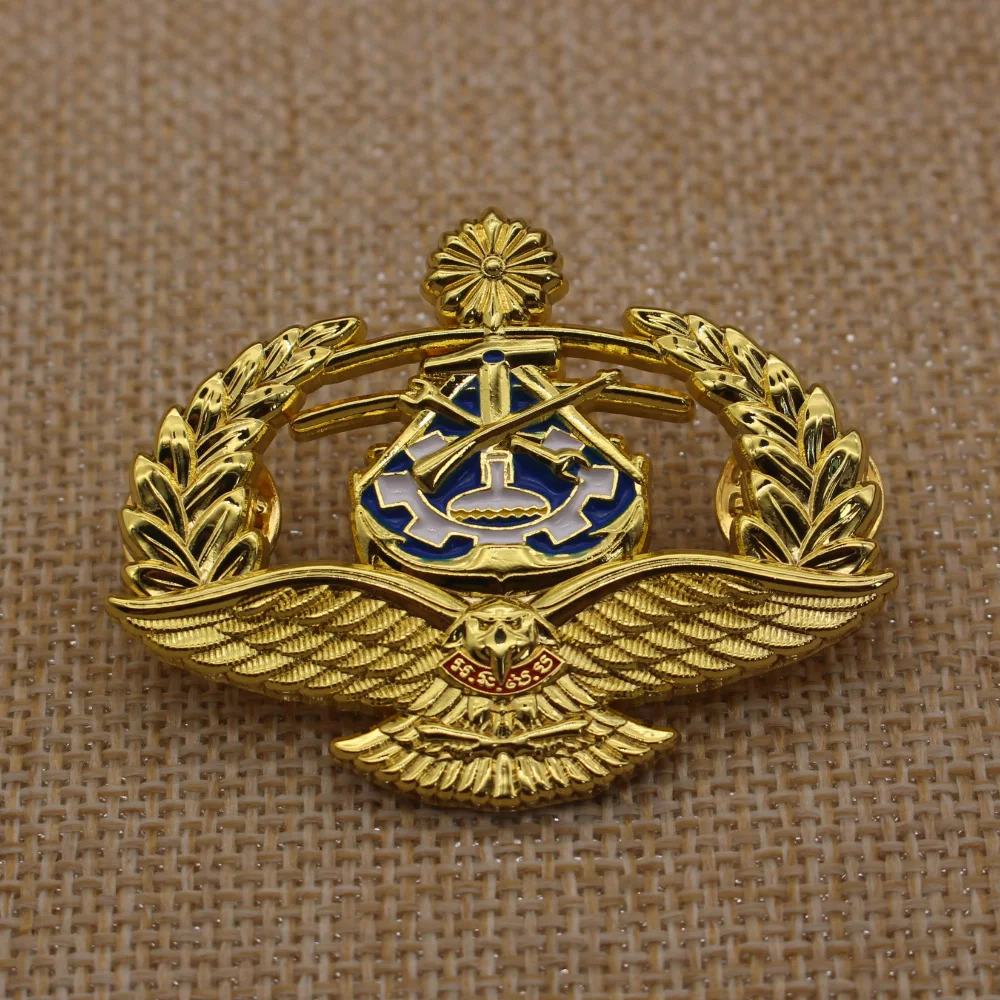 Custom metal printed badge Engraved lapel pin embossed badge enamel pin