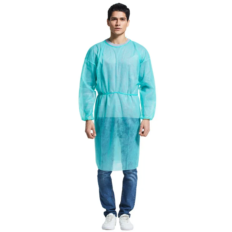 
High Quality Wholesale Isolation Gowns Adult Disposable Isolation Gowns Clothing Elastic Cuff 