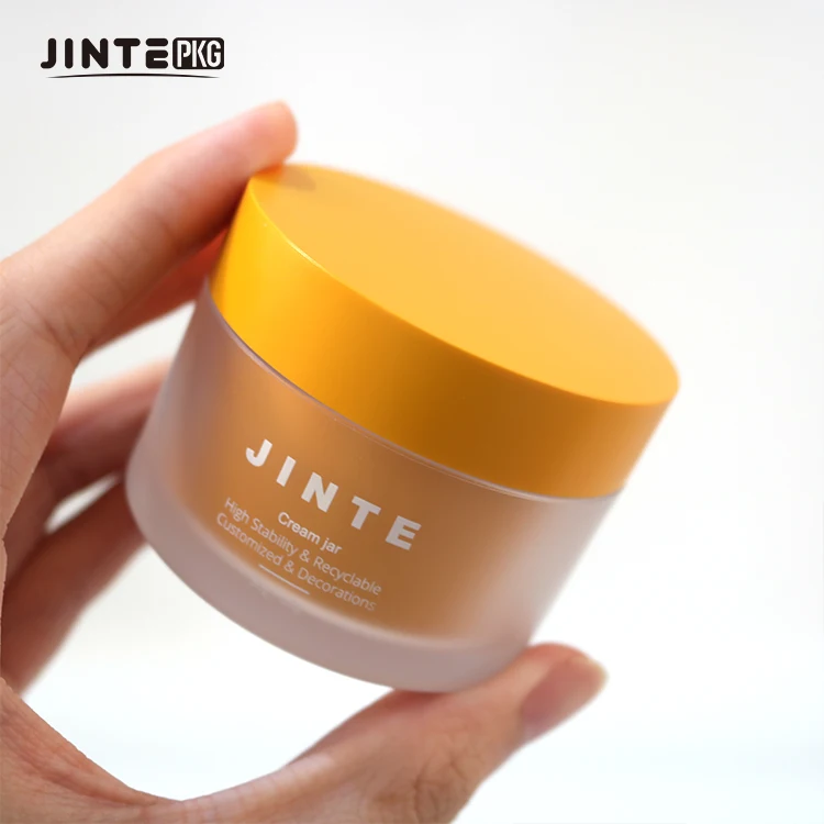 Empty Custom Plastic PET Cosmetic Packaging Double Wall Jars With Lids For Face Cream Body Butter