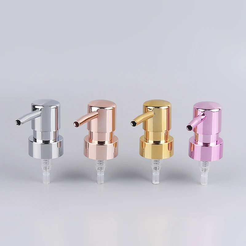 Plastic UV shampoo pumps body lotion 28/400 Rose Gold soap pump dispenser
