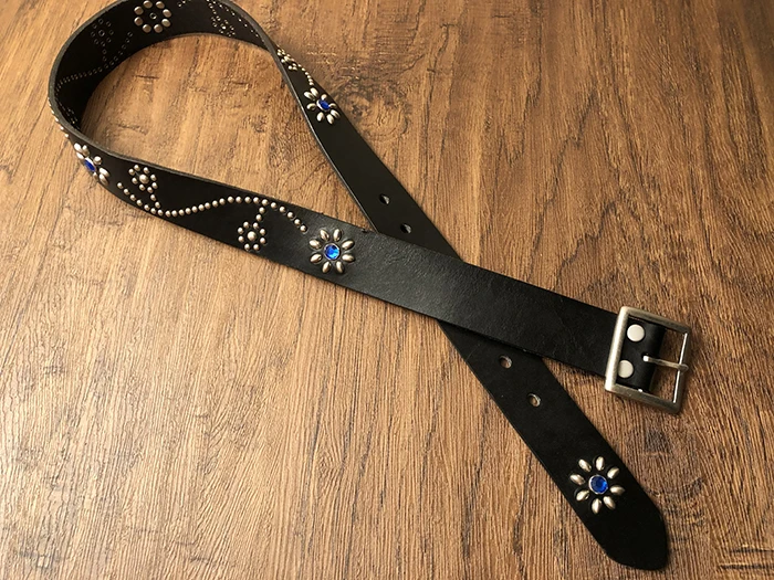 Men Top Super Quality First Layer Cowhide Leather Stainless Steel Buckle Retro Style Casual Trendy Stylish Thickening Belt