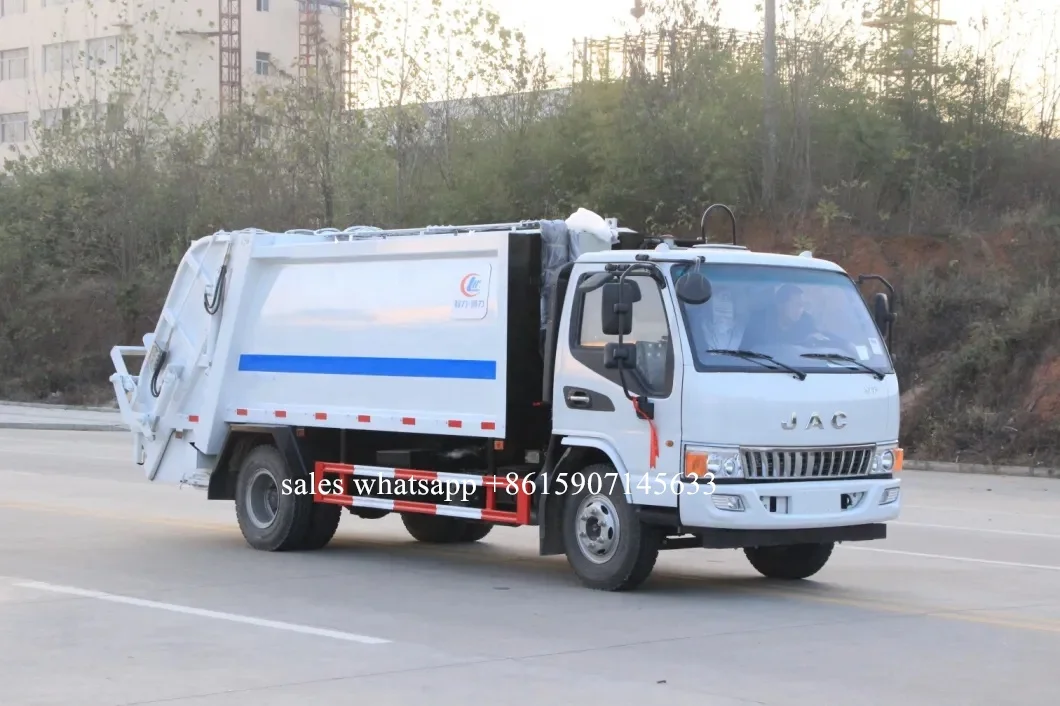 Небольшой JAC большой сжатый мусоровоз гидравлический