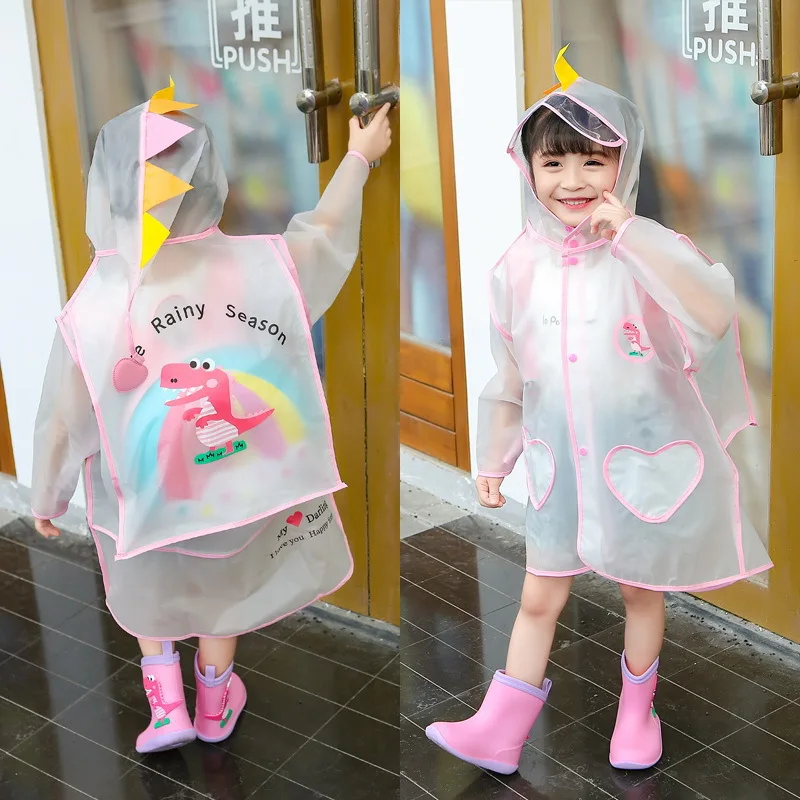 Newest Promotional Dinosaur Pattern Comfortable Waterproof Children Raincoat