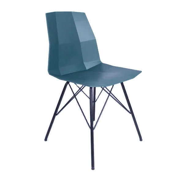 Cheap wholesale plastic dining room chair outdoor garden cafe chairs with metal legs