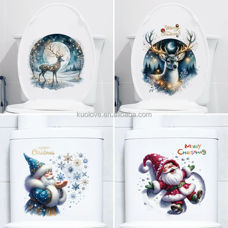 Santa Claus Snowflake elk Wall stickers Christmas Party decoration stickers Glass electrostatic PVC wallpaper
