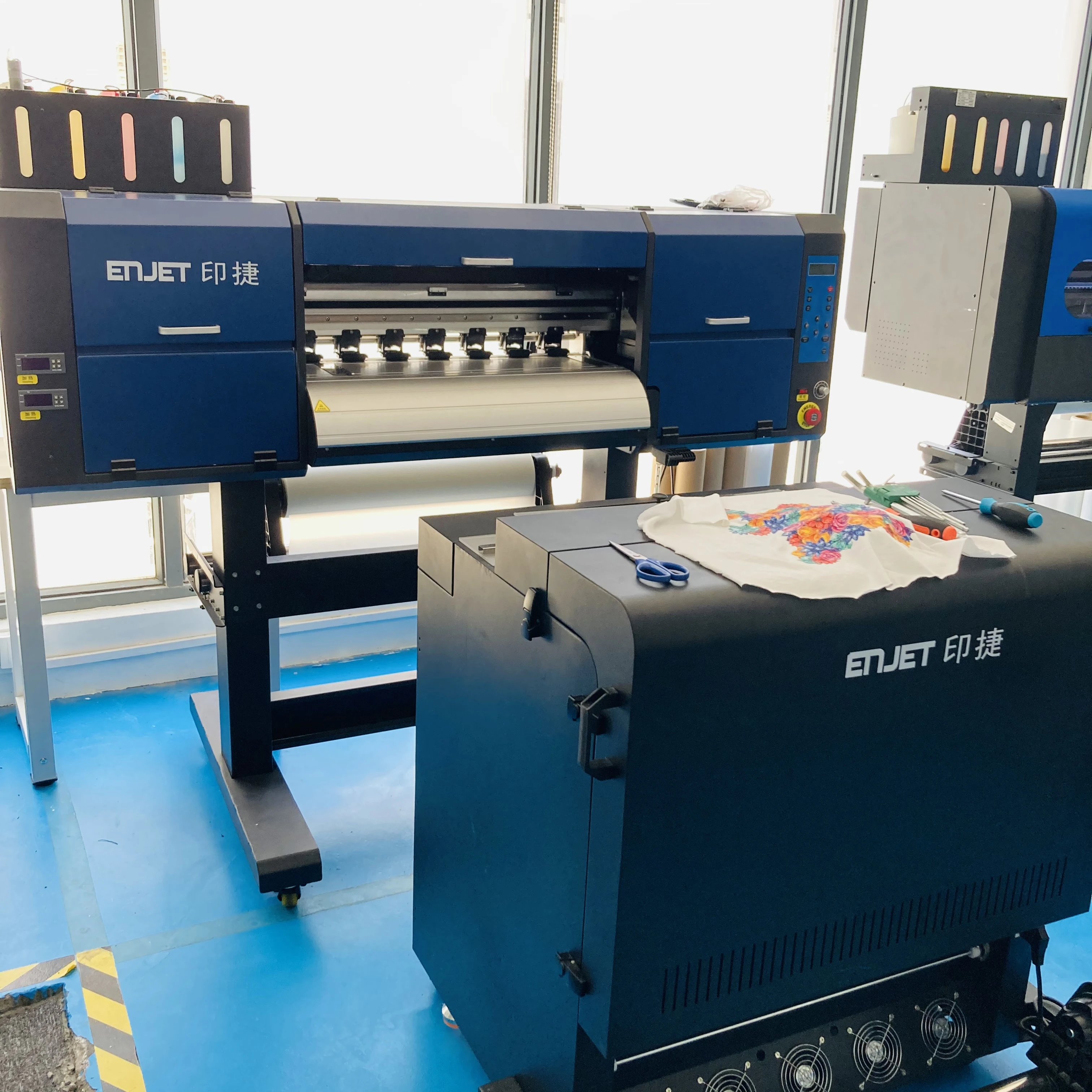 Large format 24inch / 60cm dtf printer i3200 dtf printer with powder shaker for T shirt film printing