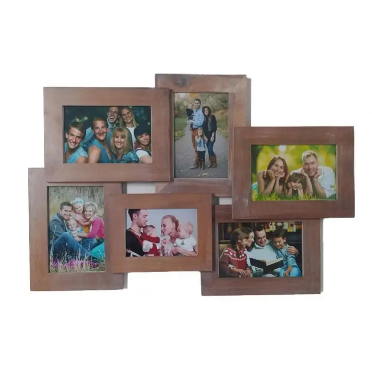 Wood Picture Frame Multi Color Border Wall-mounted Photo Frame Mounting Sketch Retro High Quality Solid Customized Logo 50pcs
