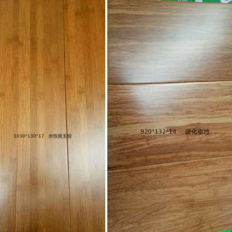 Nature and carbonized click lock strand woven bamboo flooring indoor