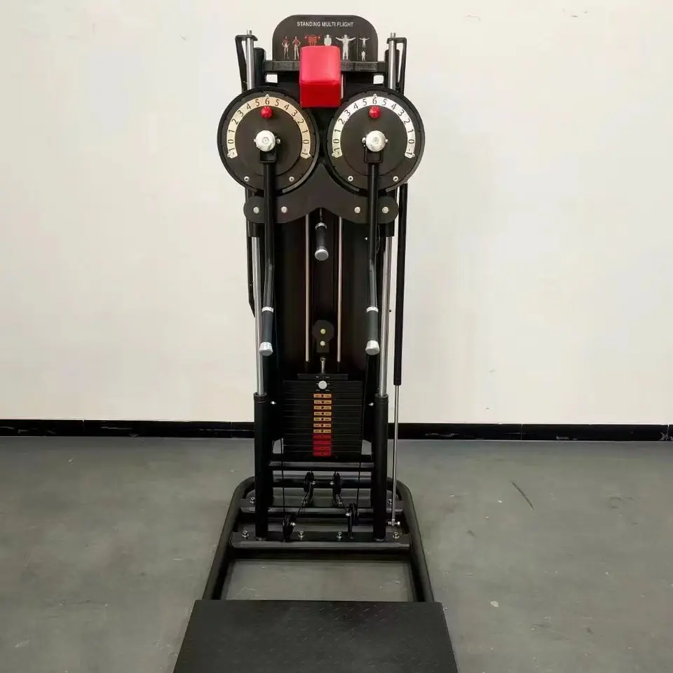 Ganas Multi Functional Gym Pin Load Selection Shoulder Press Lateral Raise Standing Multi Flight Machine For Club