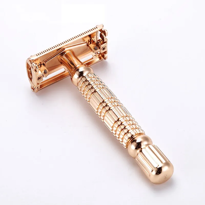 Rose Gold Butterfly Razor Double Edge Safety Blade Shaving Baili Shave Razors for men