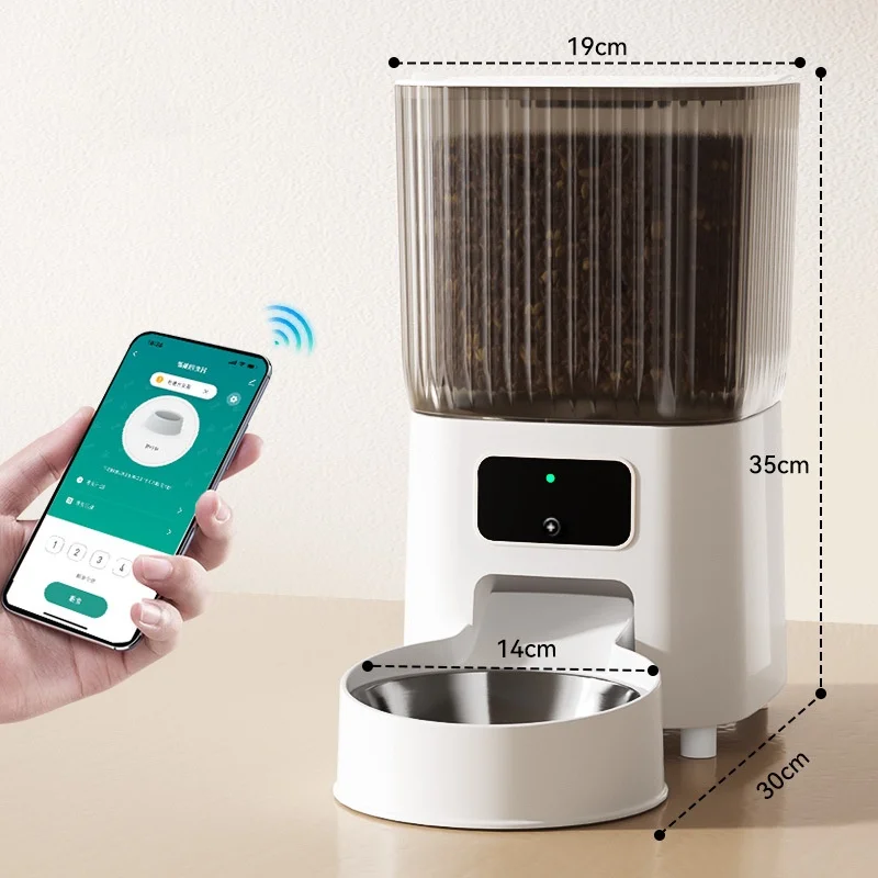 Оптовая продажа смарт-Кормушка для собак и кошек Wi-Fi приложение мобильного телефона микрочип с дистанционным управлением автоматическая кормушка домашних животных 6 л