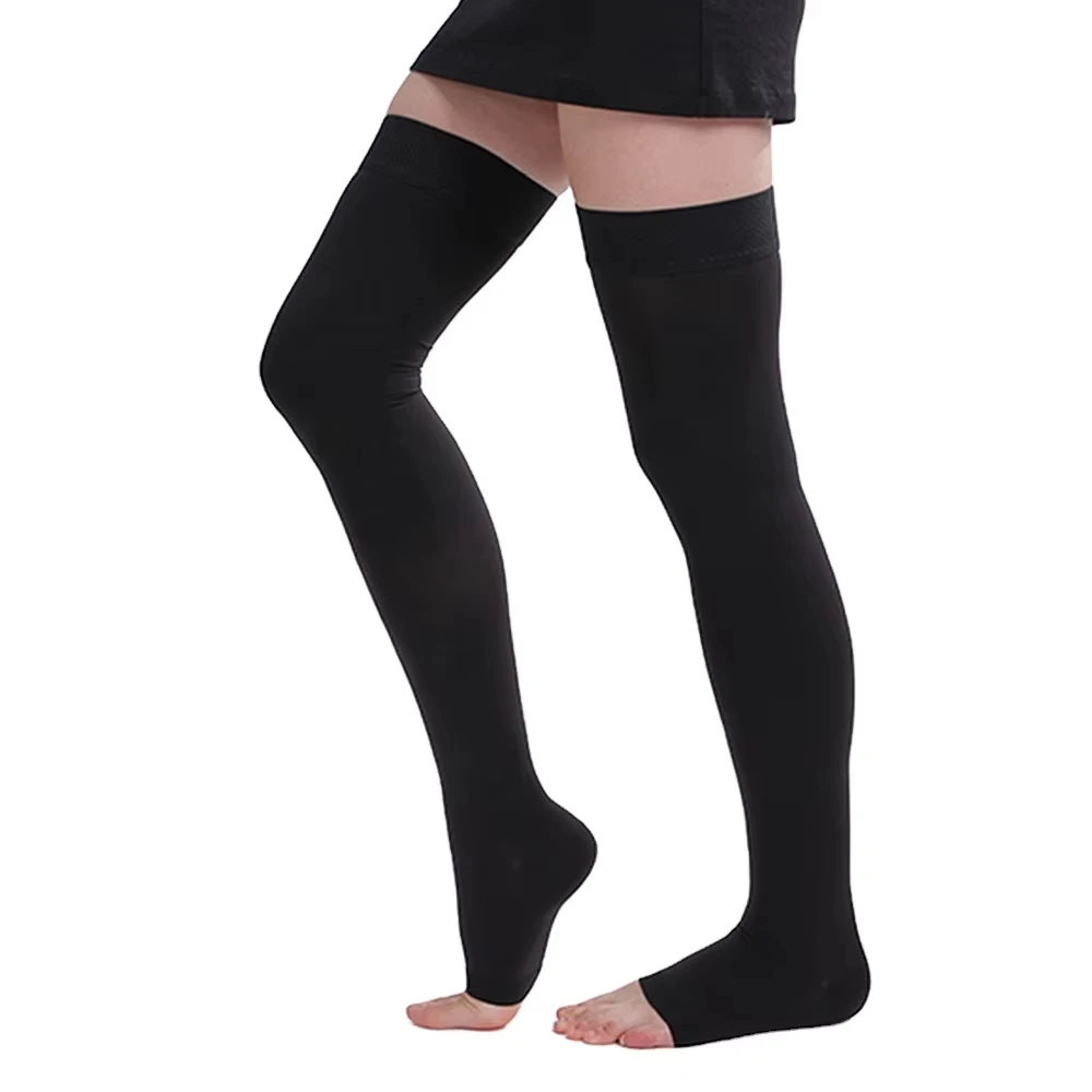 2025 New trends nude color nylon 23-32mmhg compression socks varicose vein medical stockings for women
