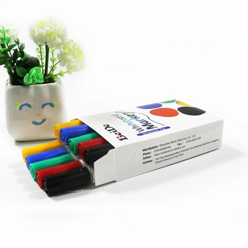 Easy wipe dry erase colored ink promotional 6.5mm whiteboard marker
