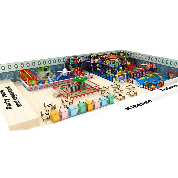 commercial Latest  fun theme children playground with slide