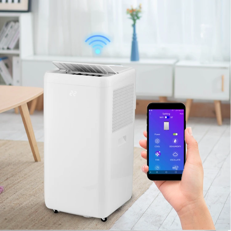 Умные кондиционеры портативные 12000BTU белый стоящий домашний с двойным дисплеем компрессор охлаждающий Мобильный кондиционер