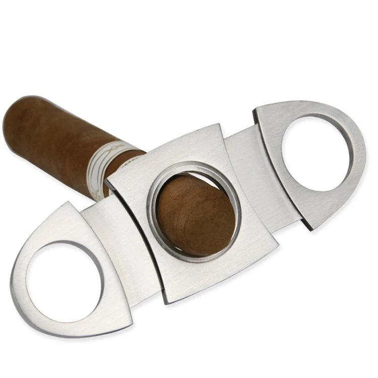 New Stainless Steel Metal Classic Cigar Cutter Guillotine Christmas Cigar Scissors Gift
