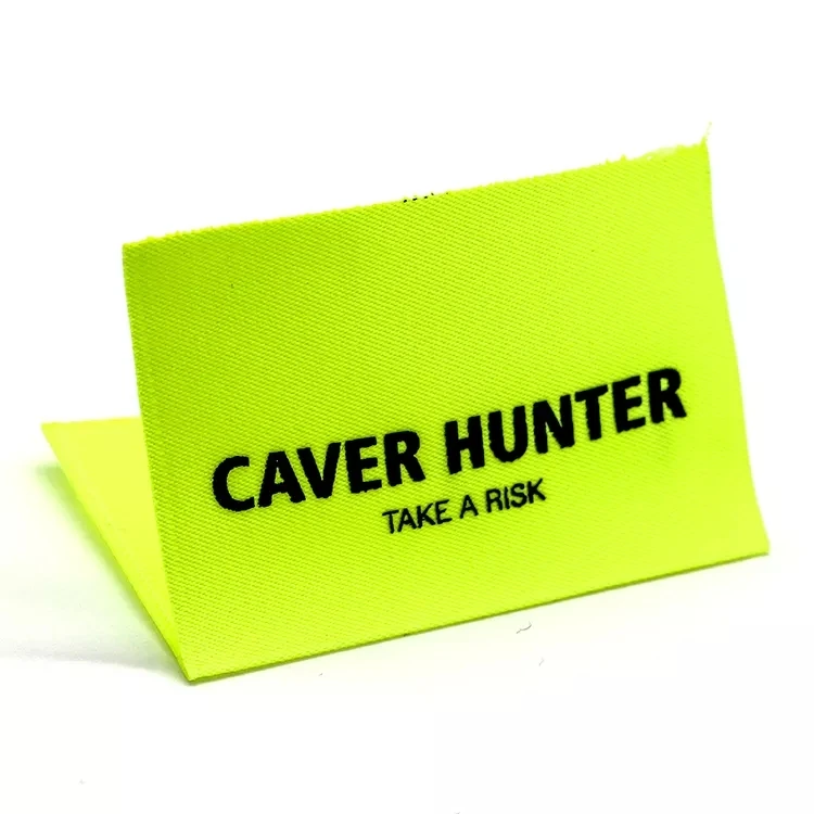 Custom End Fold Garment t shirt brand Labels Factory Product Clothes Personalised Labels Satin woven Label For Clothing