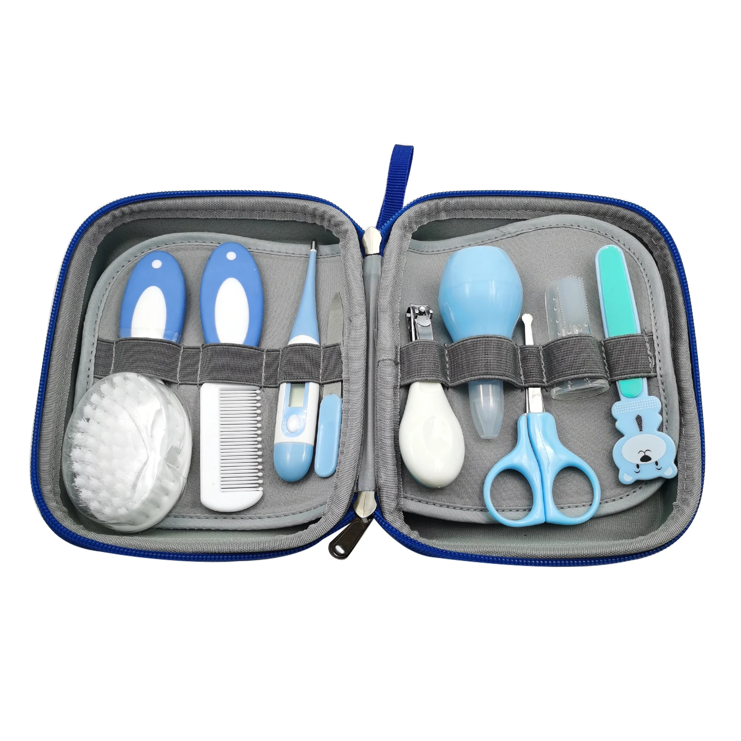 9pcs Baby Hairbrush Tool Essentials Grooming Kit Nail Care Manicure Set Newborn Gift