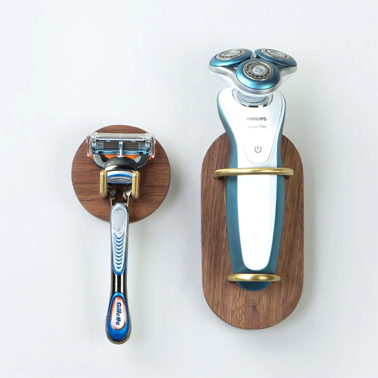 Bathroom storage rack wooden wall mounted